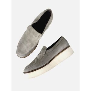 Vince Women's Sneakers Sanders Gray Suede Slip On Platform Loafer Size 8 EU 38